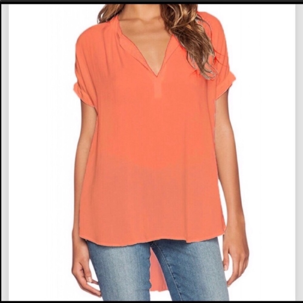 🆕✨ Oversize Chiffon Tee Tangerine